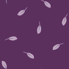 falling leaves - lavender on dark purple - shw1013 f