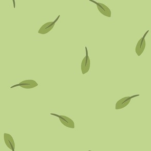 falling leaves - light green - spring - shw1013 h