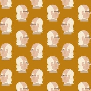 (small scale) Ben Franklin - mustard - LAD23