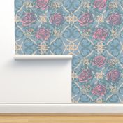 Monarchs and Roses on Lattice Pale Blue