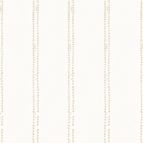 Vintage Pine Needle Stripes Beige Off White Large