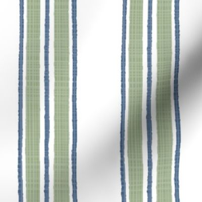 Custom 99AB87 Green Blue on White Anderson Stripe