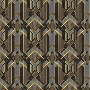 art deco 1920 black and brown