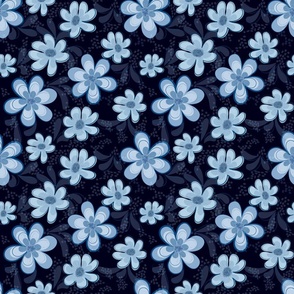 Dark blue flowers