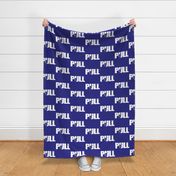  PULL! Word Art - Trap Shooting & Skeet Shooting - Blue, White Silhouette