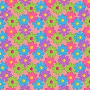 60s Daisies, pink