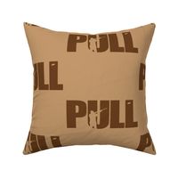  PULL! Word Art - Trap Shooting & Skeet Shooting - Earthtones, Tan