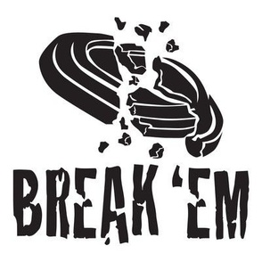  BREAK ‘EM! Word Art - Trap Shooting & Skeet Shooting - Black & White