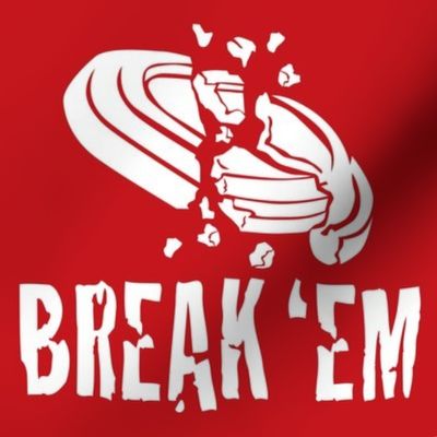  BREAK ‘EM! Word Art - Trap Shooting & Skeet Shooting - Red and Pink