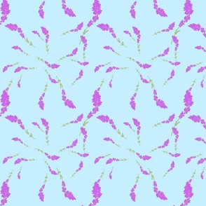 Lavender Fields Textile Print Sky Background