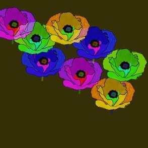 Hano Rose - floral flowers art fabric hand-drawn pattern design