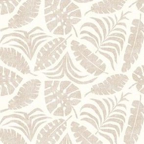 (small scale) Botanical Home - Tropical Leaves - natural/cream - LAD23