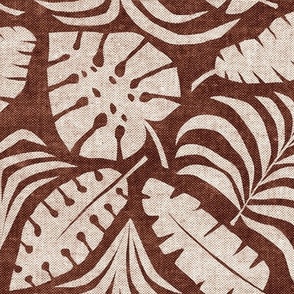 Botanical Home - Tropical Leaves - rust - LAD23