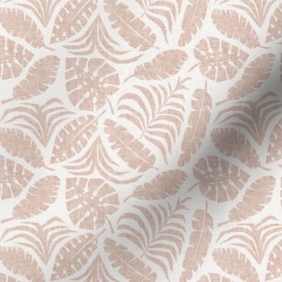 (small scale) Botanical Home - Tropical Leaves - blush/neutral - LAD23