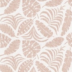(small scale) Botanical Home - Tropical Leaves - blush/neutral - LAD23