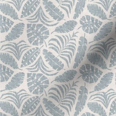 (small scale) Botanical Home - Tropical Leaves - blue/neutral - LAD23
