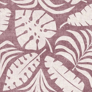 Botanical Home - Tropical Leaves - mauve - LAD23 