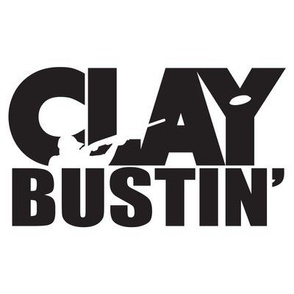  CLAY BUSTIN’! Word Art - Trap Shooting & Skeet Shooting - Black & White