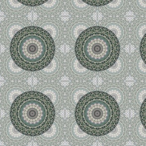 Grey Succulents Mandala 4224