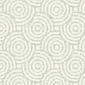 Textured Circles Light Sage Green