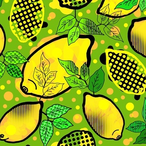 Lemon Lime Pop Art (large scale) 