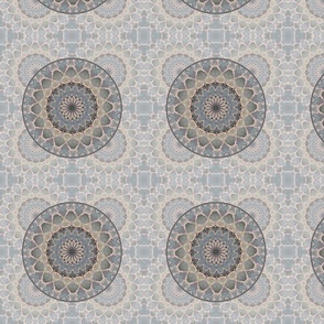 Grey Succulents Mandala 4227