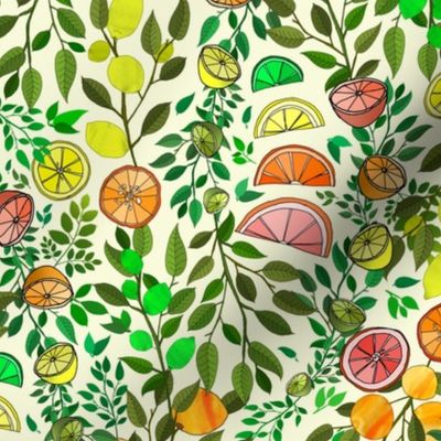 Juicy Citrus (small scale light background)