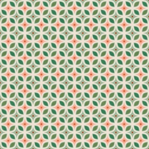 Small scale • Geometric mid-century tiles green
