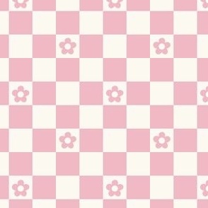 Floral Checkers Pink