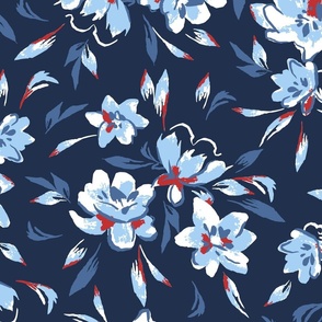 Albion Painted Floral - Classic Navy Large