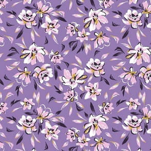 Albion Painted Floral - Lilac Small