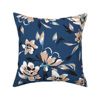 Albion Painted Floral - Navy Large