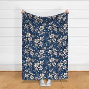 Albion Painted Floral - Navy Large