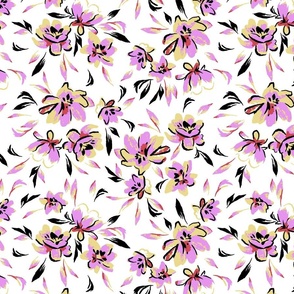 Albion Painted Floral - White Small