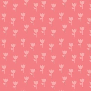 Simple Pink Tulips - 3/4 inch