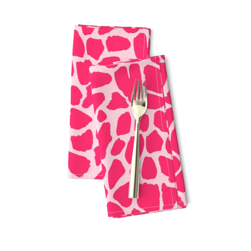 African Wildlife Giraffe Pattern in Shocking Pink