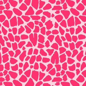 African Wildlife Giraffe Pattern in Shocking Pink