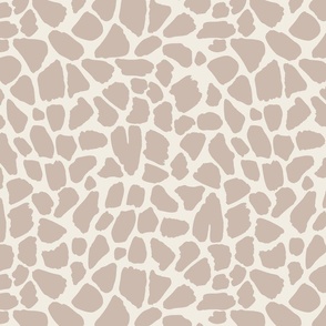 African Safari Giraffe Print Tan