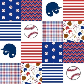 3" chicago baseball quilt - patchwork,, chicago sports, baseball quilt, baseballs, sports team, windy city, wrigley, wrigleyville fabric
