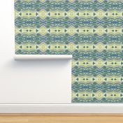 Greek Sea Stucco Swirls in Celery, Teal, Lavender