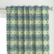 Greek Sea Stucco Swirls in Celery, Teal, Lavender