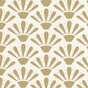 Geometric bone fan pattern for neutral wallpaper