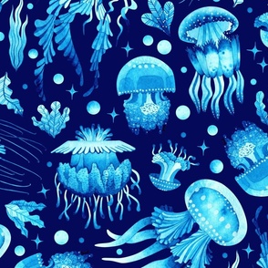 Luminous Monochromatic Jellyfish LARGE