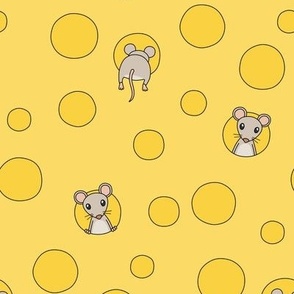 Mouse in Cheese - med yellow  - LAD23