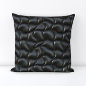 Wave-quilted leather