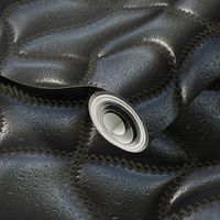 Wave-quilted leather