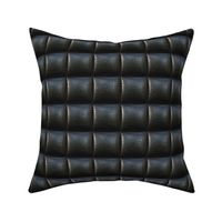 Square-quilted leather