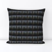 Square-quilted leather