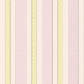 Butter and Piglet Stitched Stripe