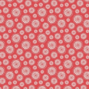 Floral Dots - Red (SMALL)